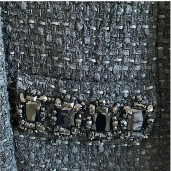 Kate Spade Madison Avenue Yazmen black beaded jacket blazer size 6 PLEASE READ - Picture 4 of 15